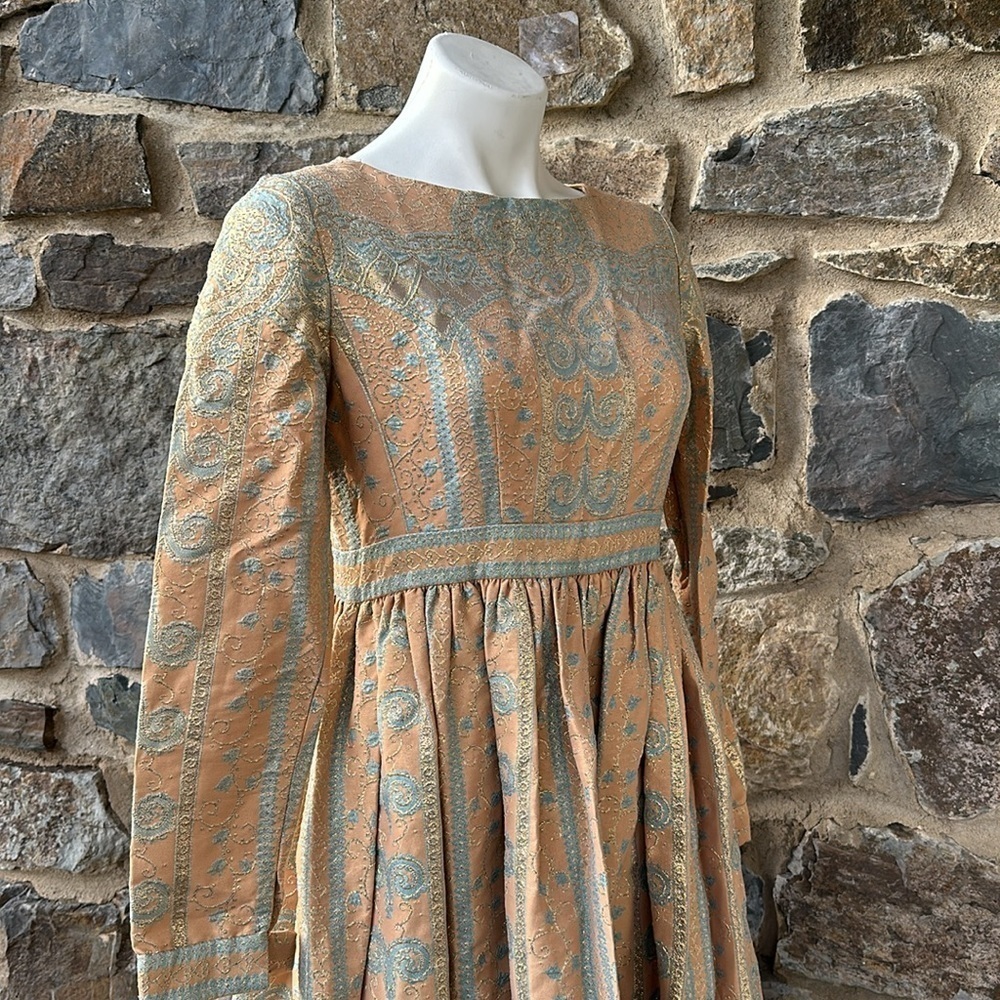 Vintage Saks Fifth Avenue Women's Multicolor Paisley Print Dress — image 4 of 8
